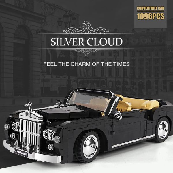 The 1964 RR Sliver Cloud Car Mould King 10006 Car Building Block Model Assembly Vintage Toys Brick Kids Christmas Gift