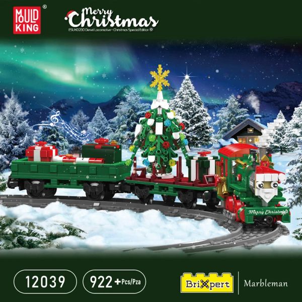 The ESU KG230 Diesel Locomotive Building Block Mould King 12039 Remote Control Train Model Assembly Education Train Toys Kids Gift