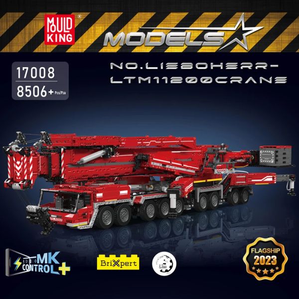 The LTM 11200 Crane Truck Building Block Mould King 17007/17008 Car Education Toys Motorized Assembly Model Brick Kids Christmas Gifts