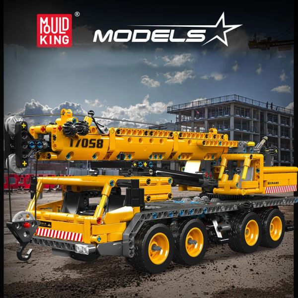 The Mechanical Crane Building Block Mould King 17058 Car Model Assembly Truck Brick Enginerring Toys Kids Christmas Gift