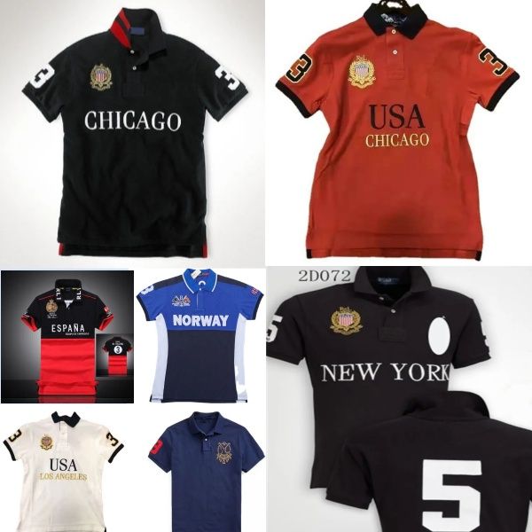

Designer Men's Polos Flip collar print Miami city Shirts Designer CHICAGO City T-Shirts Mens Polos Shirt City Series Polos Collar Embroidere, Darkgreen
