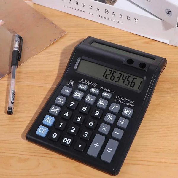 Dual Screen 12 Digits Calculator Stationery Battery Powered Finance Large Display Practical M250718