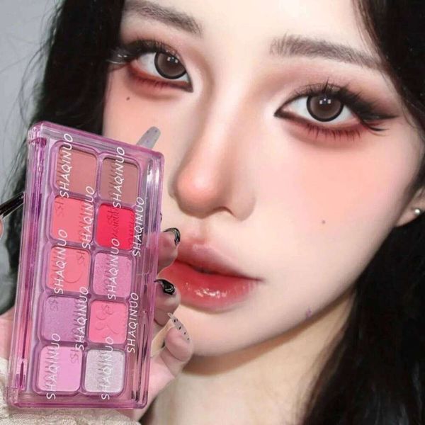 10-Color Eyeshadow Shimmer Matte Low Saturation Orange Brown Milk Tea Color Shadow Makeup Palette Korean Eye Pigment X250719