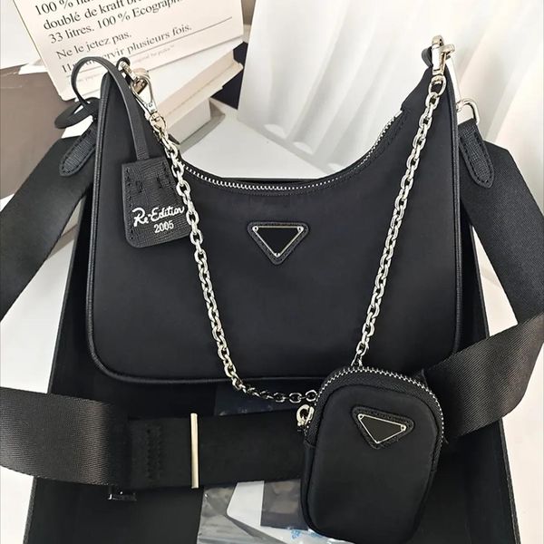 

Designer Bag Luxurys Handbag Women Underarm Crescent Bag 2000 Hobo & 2005 Shoulder Bag Crossbody Purses Chain Canvas Fashion Wallet Bag 666, A3