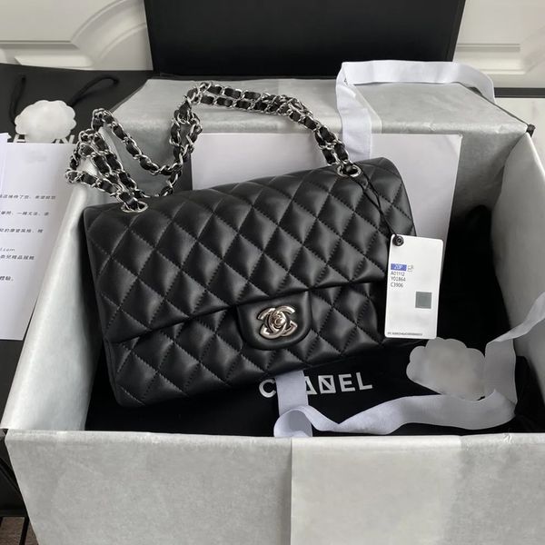 

designer shoulder bags classic gold buckle classic flap diamond patterned chain shoulder strap sheepskinflap bag crossbody shoulder bag black caviar 001, C-19