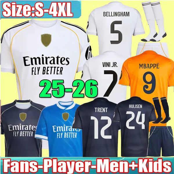 

3XL 4XL Reals MBAPPE BELLINGHAM VINI JR MadrIdS 25 26 soccer jerseys MODRIC RODRYGO VALVERDE ENDRICK 2025 2026 Football Shirts CARVAJAL Men Kids Kit uniforms, Multi