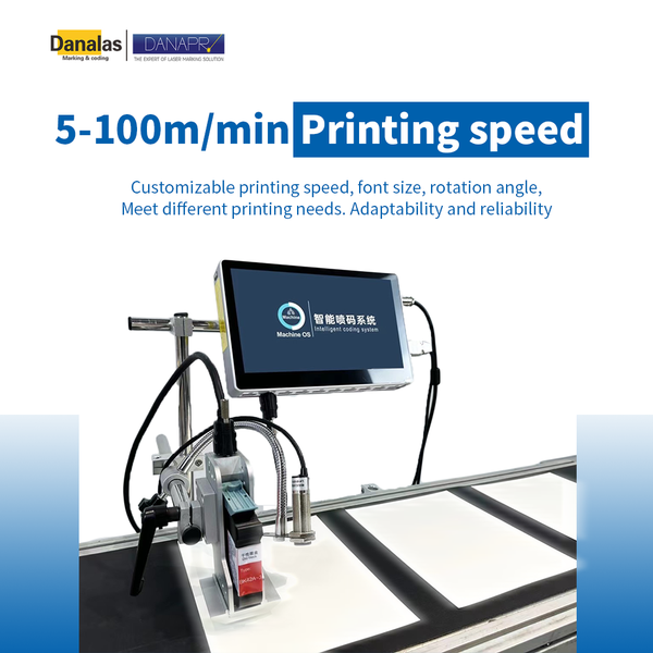 DANA TIJ Intelligent Inkjet Printer, 150/300 DPI, with Varieties of External Interfaces Can be Flexible Printing, Suitable for a Variety of Scenes
