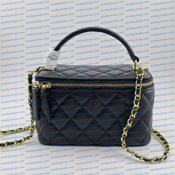 

Ladies' Handheld Makeup Bag Lingge Single Shoulder Cross Shoulder Chain Bag Solid Color Retro Bag Large Capacity Box Bag, Bag 1