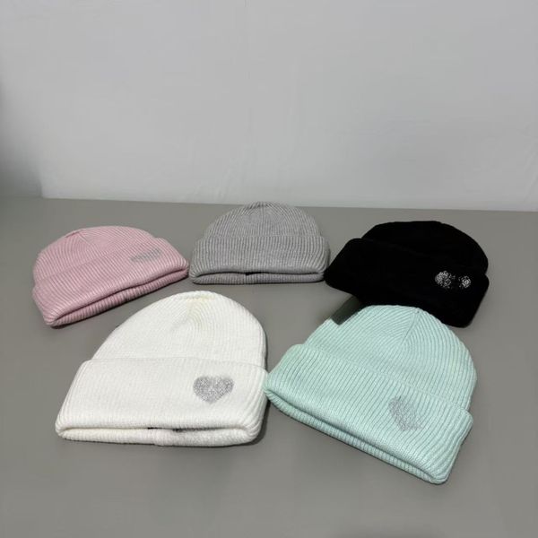 

Designer Hats Winter Knitted Beanie Men's and Women's Beanie Winter Hat Thermal Knit Hat Ski Bonnet High Quality, #5 white