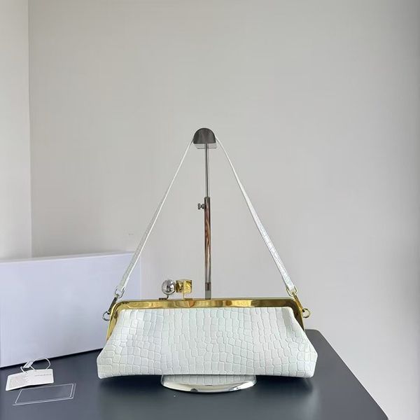 

Ladies' Long Bar Baguette Bag High-End Gold Clip Bag Single Shoulder Armpit Crossbody Bag Retro Coin Purse, Bag 6