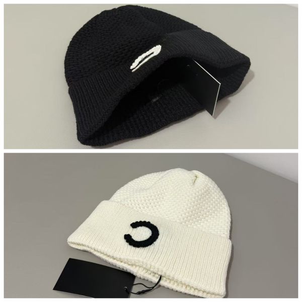 

Designer Wool Beanie for Mens Women Knitted Hats Beanies Winter Thermal Skull Hat Ski Brand Bonnet Top Skull Cap Luxury Warm Caps, #1 white