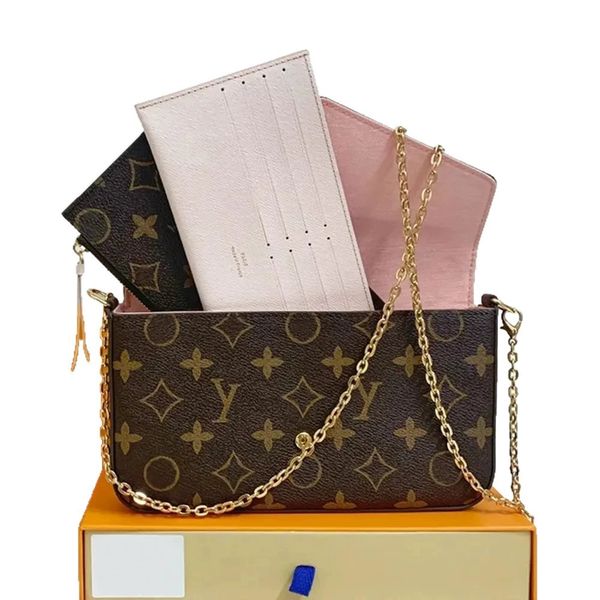 

Luxury women's bags 3-piece chain bags designer card holders large-capacity tote bags wallets, crossbody underarm bags handbags messenger bags clutches, #1