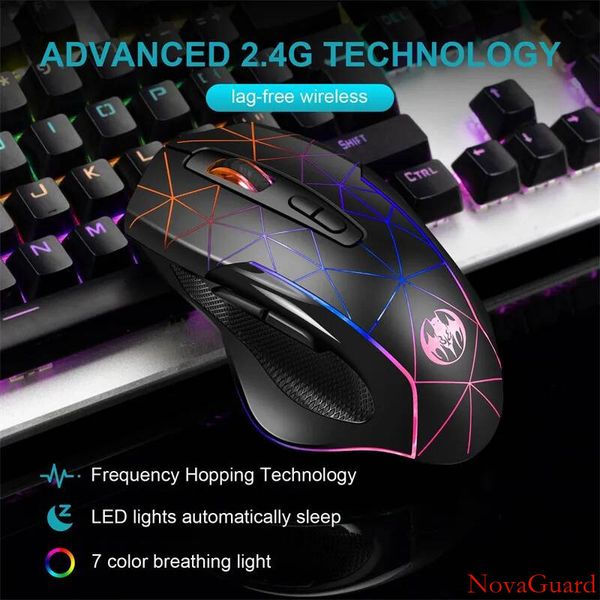 GM30 Rechargeable 2.4G Computer LED lighting For Pro Gamer High Quality Wireless Gaming Mouse with box