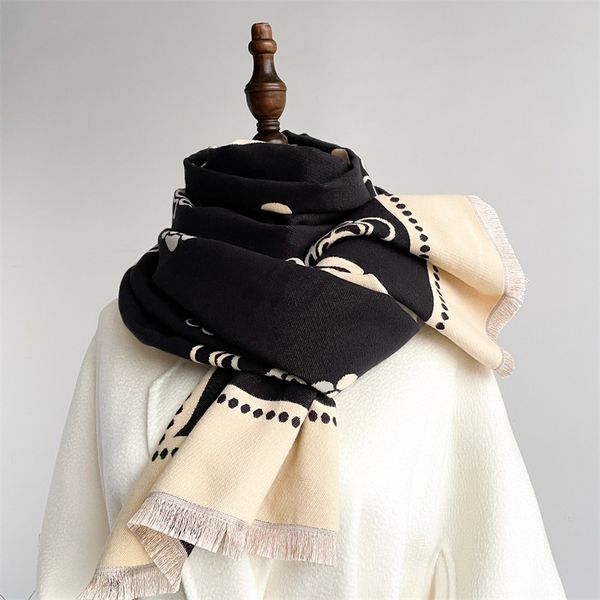 

Versatile decorative warm mountain cherry scarf dual-purpose imitation cashmere shawl thick version