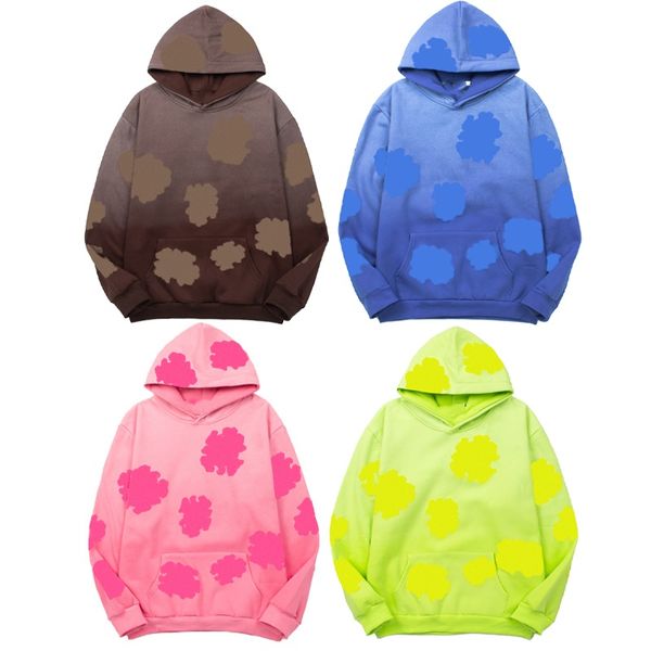 

Men's Hoodies & Sweatshirts Desiner American high street retro vintage vintage gradient mud dyed kapok foam hooded sweatshirt for men and wo, A1