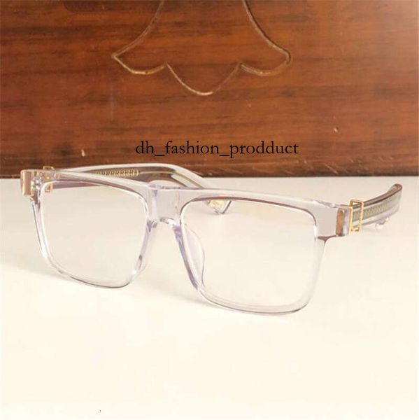 

New vintage Chrome eyeglass square frame design CHR glasses prescription steampunk style men transparent lens clear protection eyewear 594