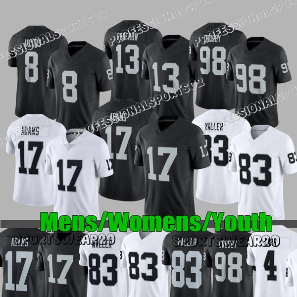 LasVegas Raider jersey Ashton Jeanty Maxx Crosby Brock Bowers Geno Smith Bo Jackson Marcus Allen Jakobi Meyers football Jerseys
