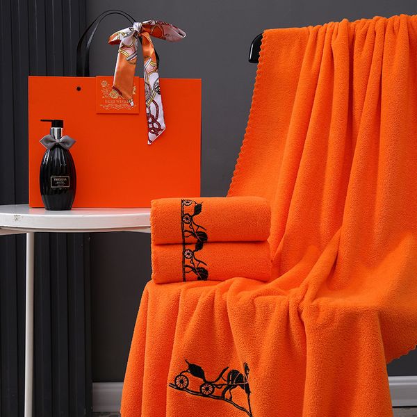 Designer h Towel Luxury Bath Towel Set - Premium Three-Piece Embroidered Towels For Home, Spa, Or Personalized Gift Luxury Bath