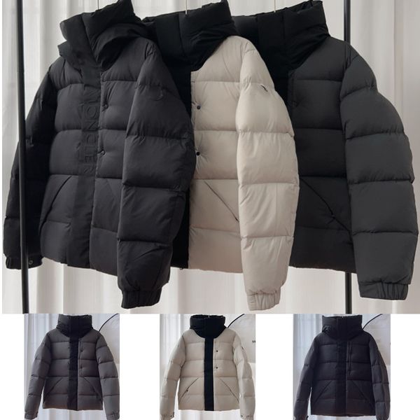 

Mens Down Luxury Designer Embroidered Hooded Down Jacket Maya Black Warrior Must Mask Wind Jacket, M1