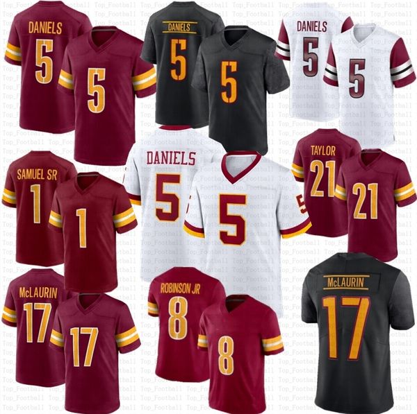 2025 New Jayden Daniels Football Jersey Deebo Samuel Sr Mike Sainristil Terry McLaurin Brian Robinson Jr Sean Taylor Jerseys