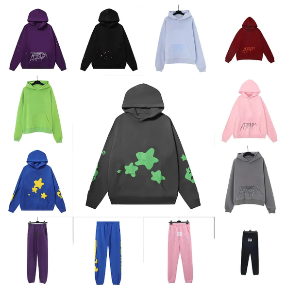 

mens multicolour graphic hoodies for men tracksuit clothing sweatshirts designer hoodie clothes high quality printed Y2K spider web tracksuits, 13#
