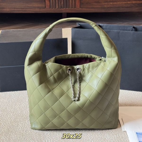 

Bag Womens Handbag Designer Shoulder Retro Bucket Leather Tote Underarm Hobo Bags 30X25 High Quality 623, Black