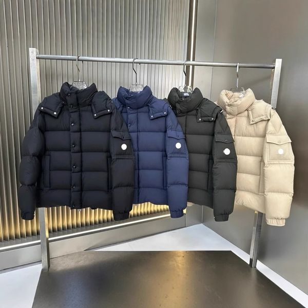 

Mens Down Luxury Designer Embroidered Matte matte couple's warm hooded down jacket, M2