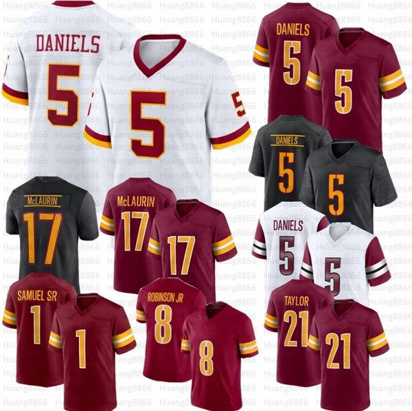 2025 New Jayden Daniels Football Jerseys Deebo Samuel Sr Terry McLaurin Mike Sainristil Sean Taylor Frankie Luvu Jersey