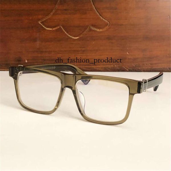 

New vintage Chrome eyeglass square frame design CHR glasses prescription steampunk style men transparent lens clear protection eyewear 30d