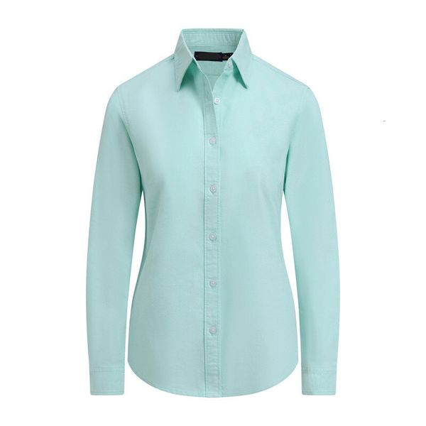 

Womens Long Sleeve Shirts Solid Color Blouse with Small Horse Embroidery Loose Fit Unisex Designer Tops Asian Size for Matching Couples Outfit, H9063-denim