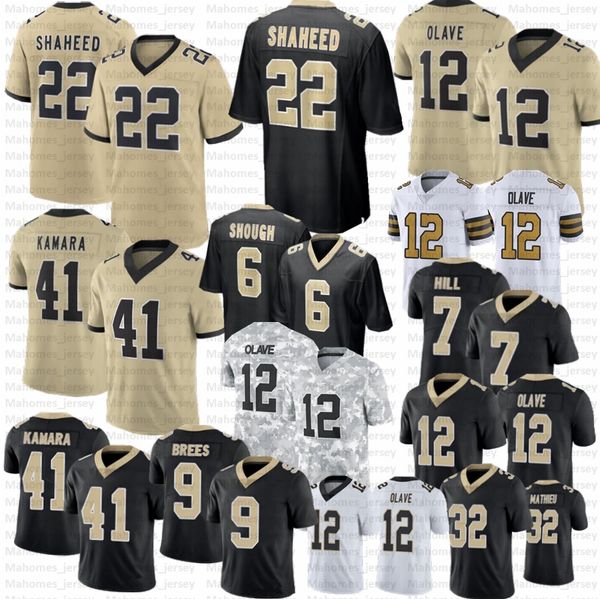 2025 New Tyler Shough Chris Olave Football Jersey Spencer Rattler Mathieu Drew Brees Alvin Kamara Thomas Taysom Hill Marshon Fuaga Shaheed Bresee Gleason McKinstry