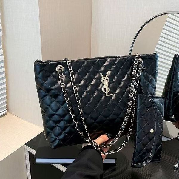 

Designer Composite Bag Fashionable Genuine leathr Handmade Comfortable And Large Capacity diamond grid Tote Suitable For Daily Work Portable Handbag Shoulder Bag, #-7