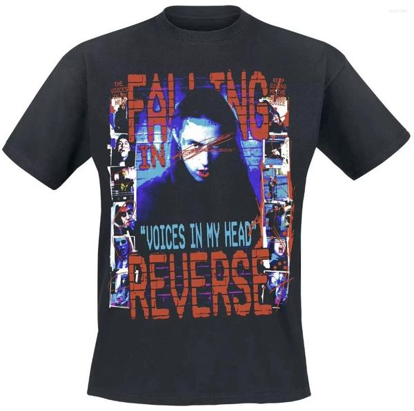 

Men's T Shirts Voice College Falling In Reverse Peripheral Printing Men Pure Cotton T-shirts And Women's Summer Short Sleeves, A3
