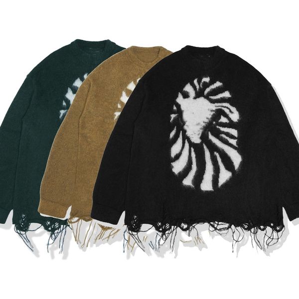 

Men's Sweaters Designer Knitted sweater round neck pullover sweater tassel hem casual trendy style for both men and women, B1