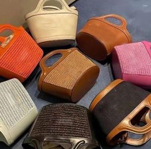 

Best Shoulder Bags Embroidered Woven Straw Bag Niche Vegetable Basket Bucket Tote Single Crossbody Handbag Gift, Denim fabric