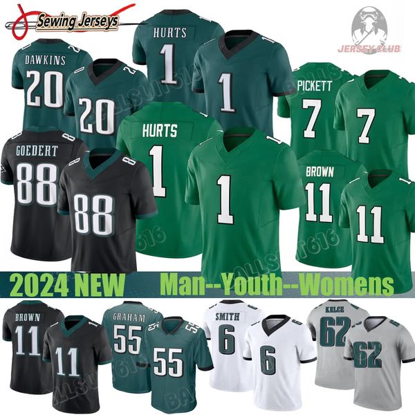 Philadelphiacity eagleses jersey Jalen Hurts AJ Brown Saquon Barkley Kelce Pickett Smith Dejean Quinyon Mitchell Dallas Goedert Darius Slay Football Jerseys