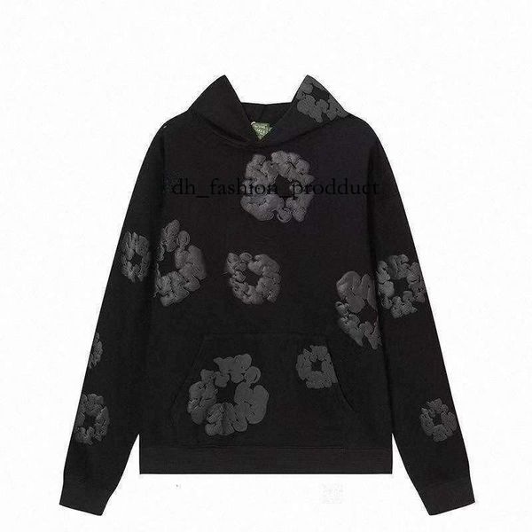 

Denim short Hoodie Mens Pullover Designer Kapok Style jacket jeans Sweatshirt Cotton Wreath Hoodie Streetwear Tracksuit Tech Fleece Womens Sportswear 7 673, Beige