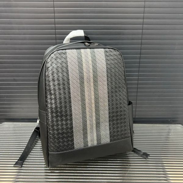 

Men's Backpack Travel Luggage Backpack Hand-woven Laptop Bag Classic backpacks Fashionable and Versatile Business knapsack men bookbag with, Black