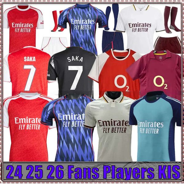 

24 25 26 SAKA ArsenalFootball kit Jerseys ODEGAARD RICE NWANERI MARTINELLI HAVERTZ Calafiori NKETIAH SALIBA TROSSARD JESUS Soccer Shirt Kids Child Training Kit, 25/26 fans home