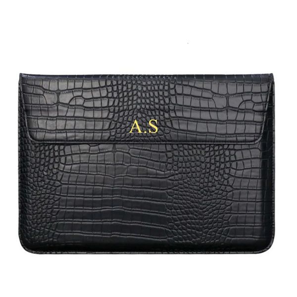 

Free Custom Letters For book Air 13 Case 11 13.3 15.4 Retina Unisex Envelope Leather Laptop Sleeve Pouch 250725, Smooth black 13 inch