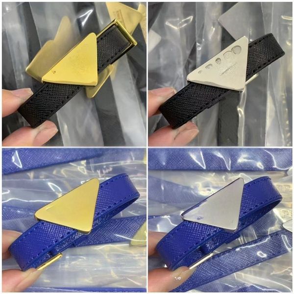 

Designer luxury men's black leather bracelet, women's pink triangular signature wristband, designer jewelry, white charming bracelet suitable for both men and women