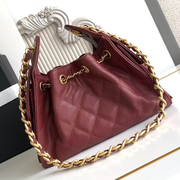 

10a Designer purses totes cc Top 1:1 High-end version Women's Shoulder Bags Calfskin Flap genuine leather handbags Luxury Chain 25 Bag Woman Luxurys Bucket bag, Color 17