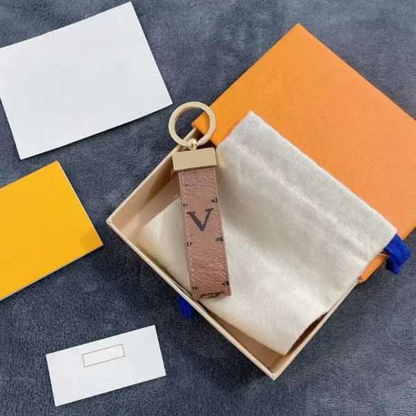 

Keychain Key Chain Buckle Lovers Keychain Leather Keychains Men Women Bags Accessories with Box Dust Bag