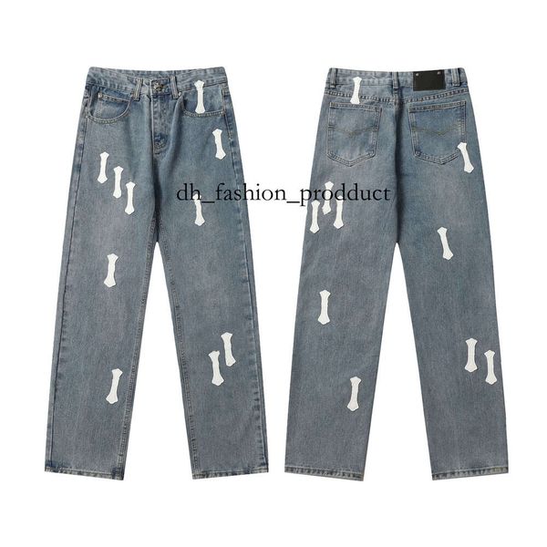 

Chrome Jeans 25 Jeans New Men's Women's Jeans Designer Make Old Washed Straight Trousers Letter Prints Long Style High Quality Luxury Jeans Motorcycle Cross 4ff, Jeans1