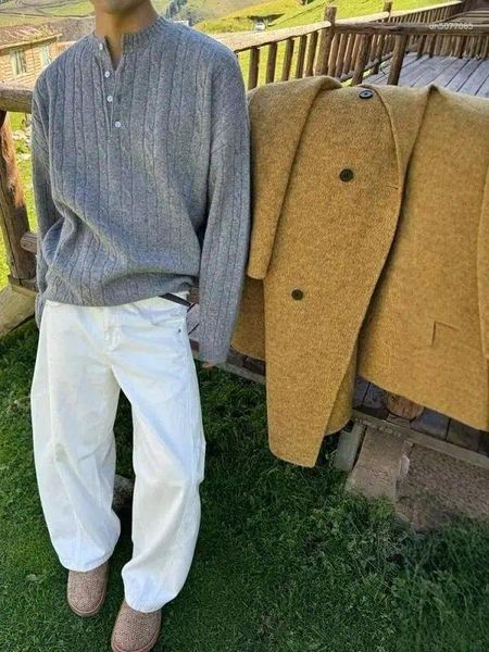 

Men's Sweaters Vintage Lazy Sle Knitted Sweater Round Ne Twist Casual Long Sve Overhead Autumn Winter Comfortable Loose Fit Swe..., Grey