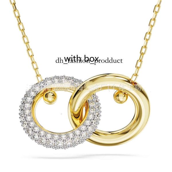 

Luxury swarovs Jewelry Designer Necklace Women's Necklace Swan Inlaid Zircon Paired with Designer Bag European and American Ins Style Shl e11