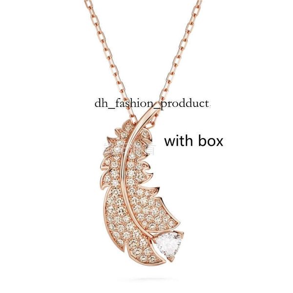 

Luxury swarovs Jewelry Designer Necklace Women's Necklace Swan Inlaid Zircon Paired with Designer Bag European and American Ins Style Shl 8be