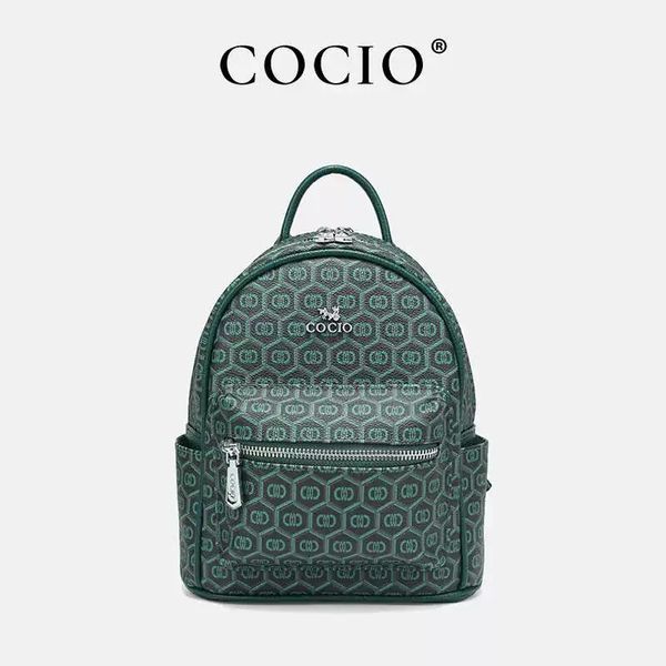 

COCIO designer bag New Pea Green Series Small Fashionable Versatile Womens Casual Backpack Hot Selling, Colour1