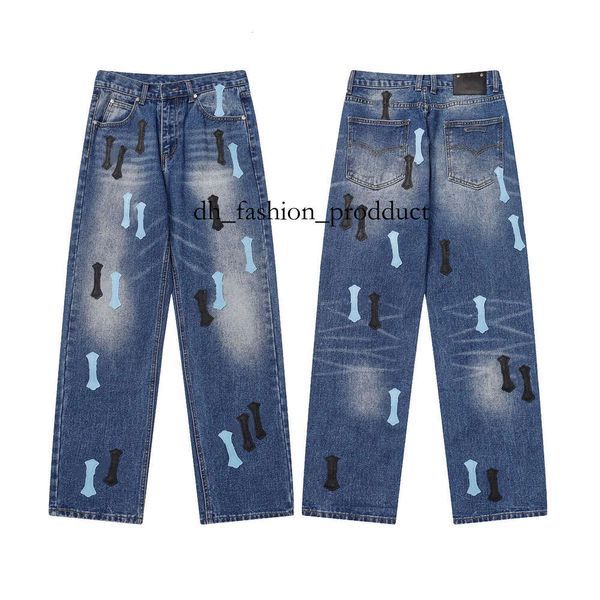 

Chrome Jeans 25 Jeans New Men's Women's Jeans Designer Make Old Washed Straight Trousers Letter Prints Long Style High Quality Luxury Jeans Motorcycle Cross t fda, Jeans1