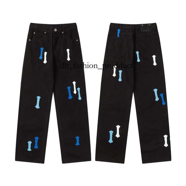 

Chrome Jeans 25 Jeans New Men's Women's Jeans Designer Make Old Washed Straight Trousers Letter Prints Long Style High Quality Luxury Jeans Motorcycle Cross 9ff, Beige